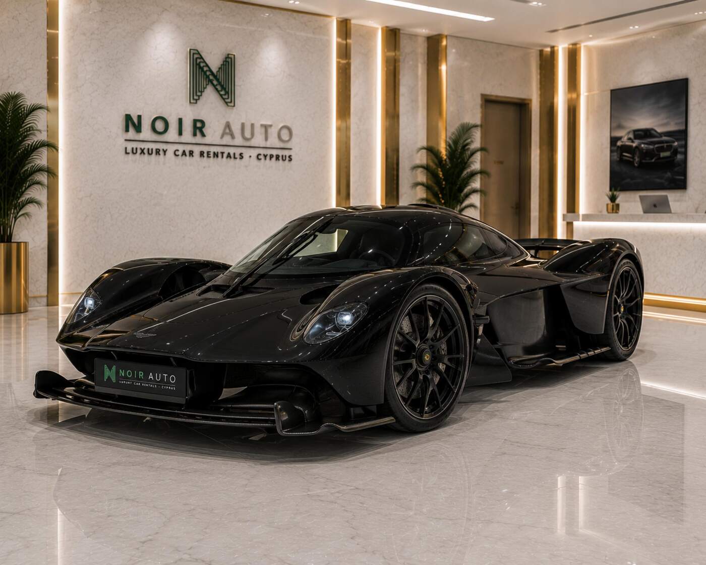 Aston Martin Valkyrie in the Noir Auto showroom
